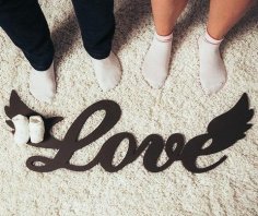 Laser Cut Love Wings Decor Love Sign PDF File