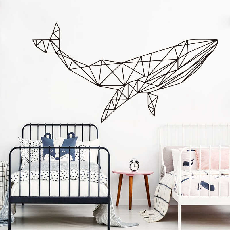 Laser Cut Whale Geometric Wall Art Free Vector