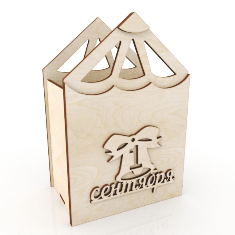 Laser Cut Pencil Shaped Wooden Cachepot Flower Box Pencil Pot Free Vector