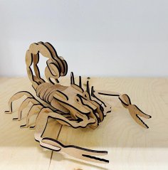 Laser Cut Scorpion 3D Puzzle DXF File