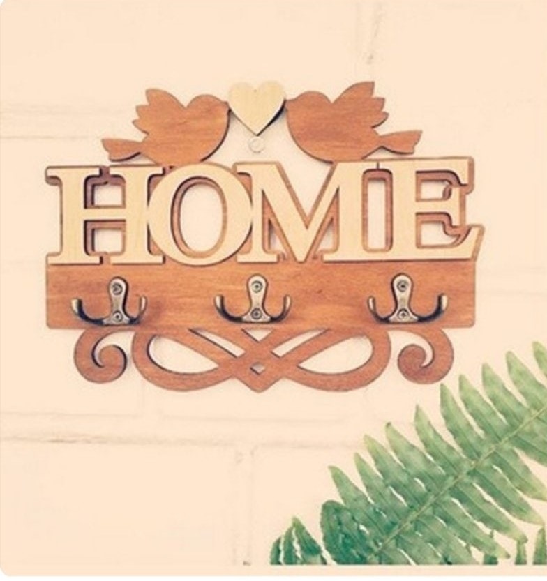 Laser Cut Decorative Wall Hanger Love Birds Wall Hooks Free Vector