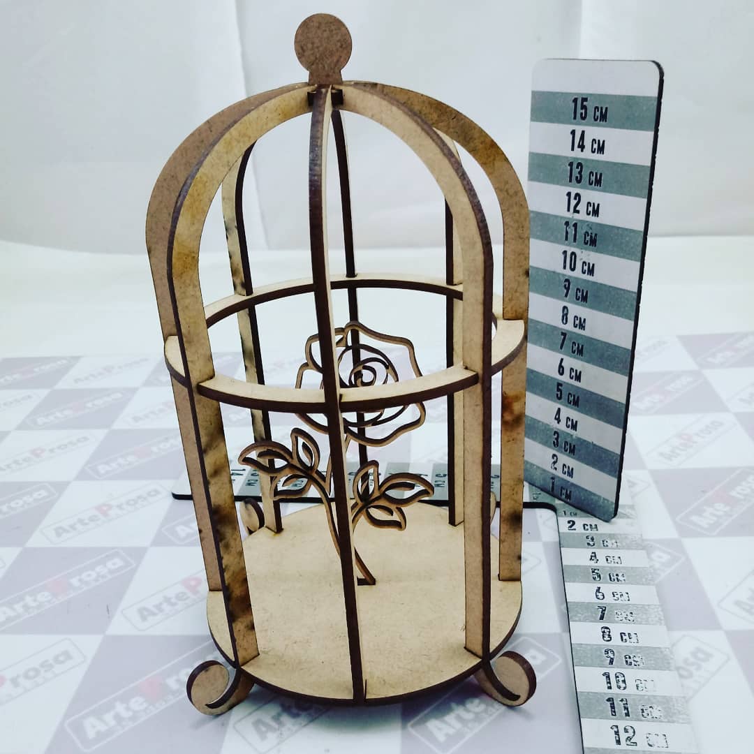 Laser Cut Bird Cage Decoration Cage With Flower Free Vector