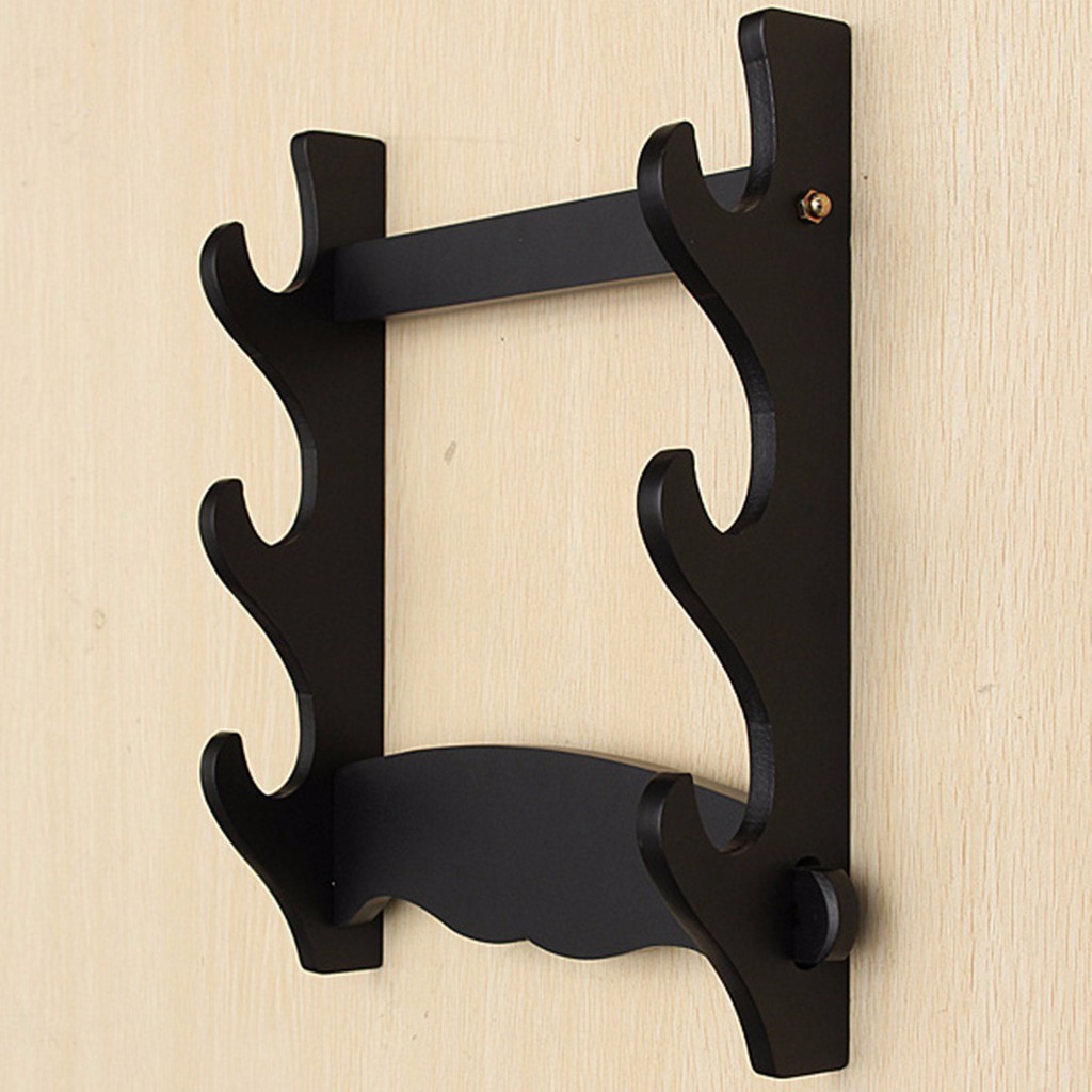 Laser Cut Katana Stand Wood Sword Stand Wall Mount Samurai Sword Holder Free Vector