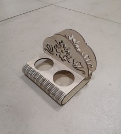Laser Cut Napkin Stand With Cup Holder Free Vector