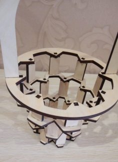 Laser Cut Wooden Candy Basket Free Vector