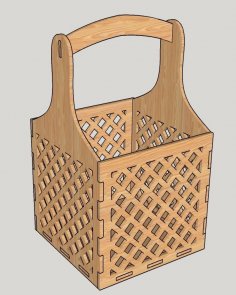 Laser Cut Decorative Flower Box Candy Basket Free Vector