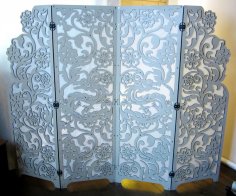 Laser Cut Decorative Screen 6mm Plywood 475x1475mm DXF File