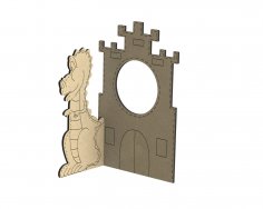 Laser Cut Photo Frame With Dragon Free Vector