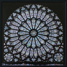 Laser Cut Cathedral Window Notre Dame Rose Window DXF File