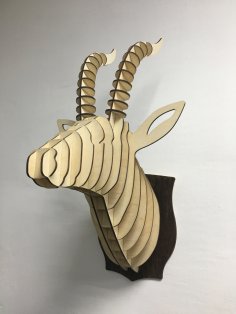 Laser Cut Antelope Head Wall Decor Free Vector
