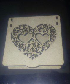 Laser Cut Wooden Gift Box 80x80mm DXF File